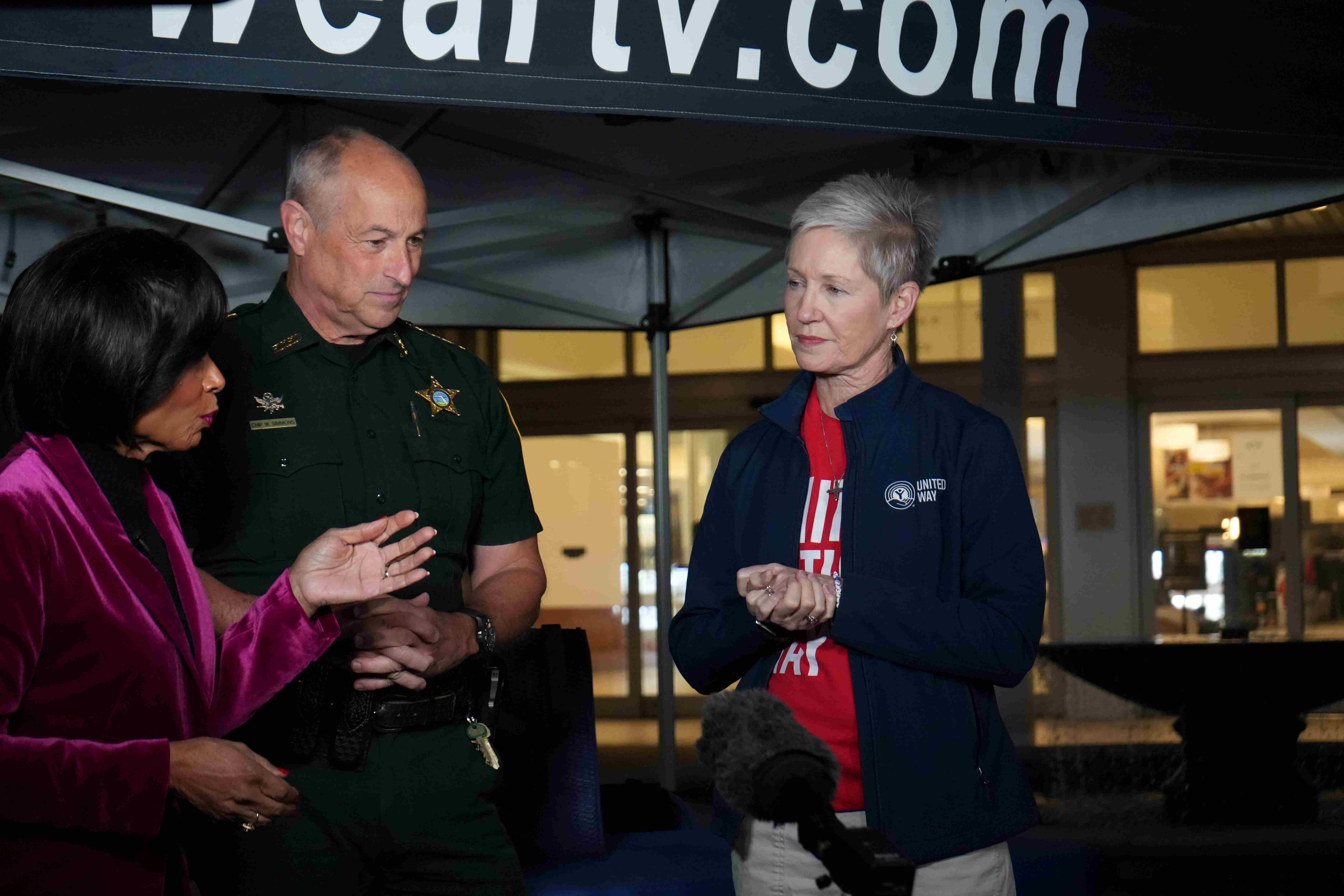 Chip Simmons and Laura Gilliam doing an interview with Sue Straughn with WEAR.