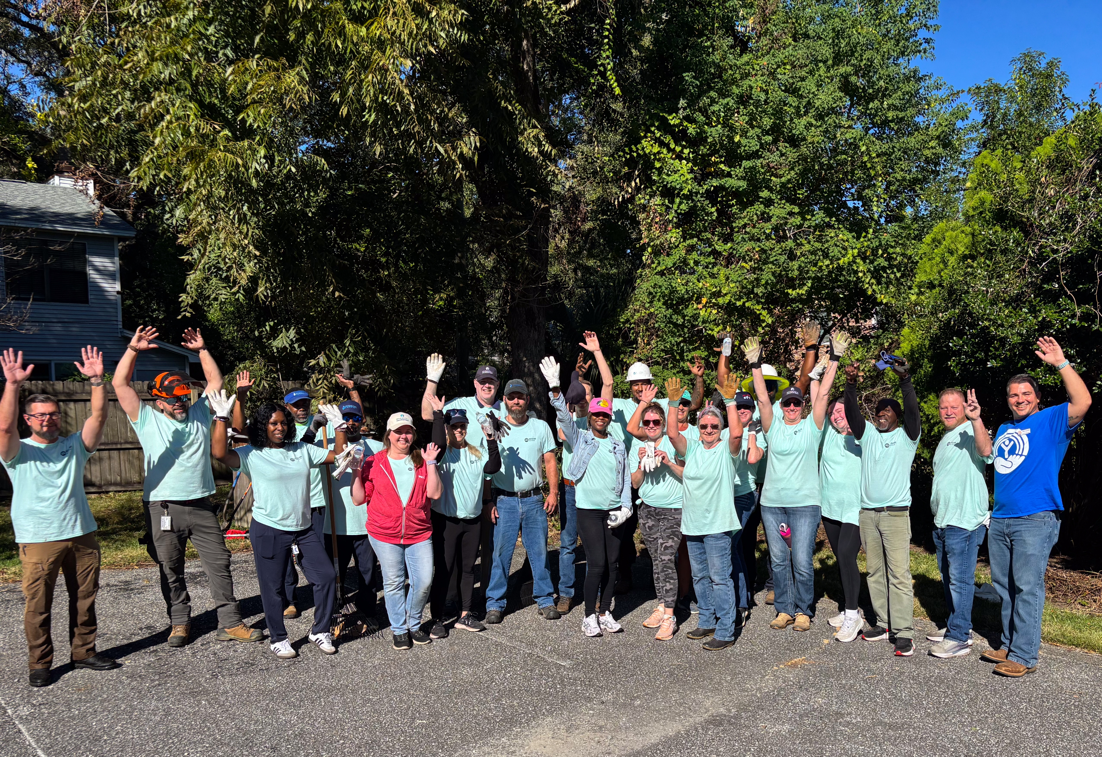 Group of Volunteers Celebrating