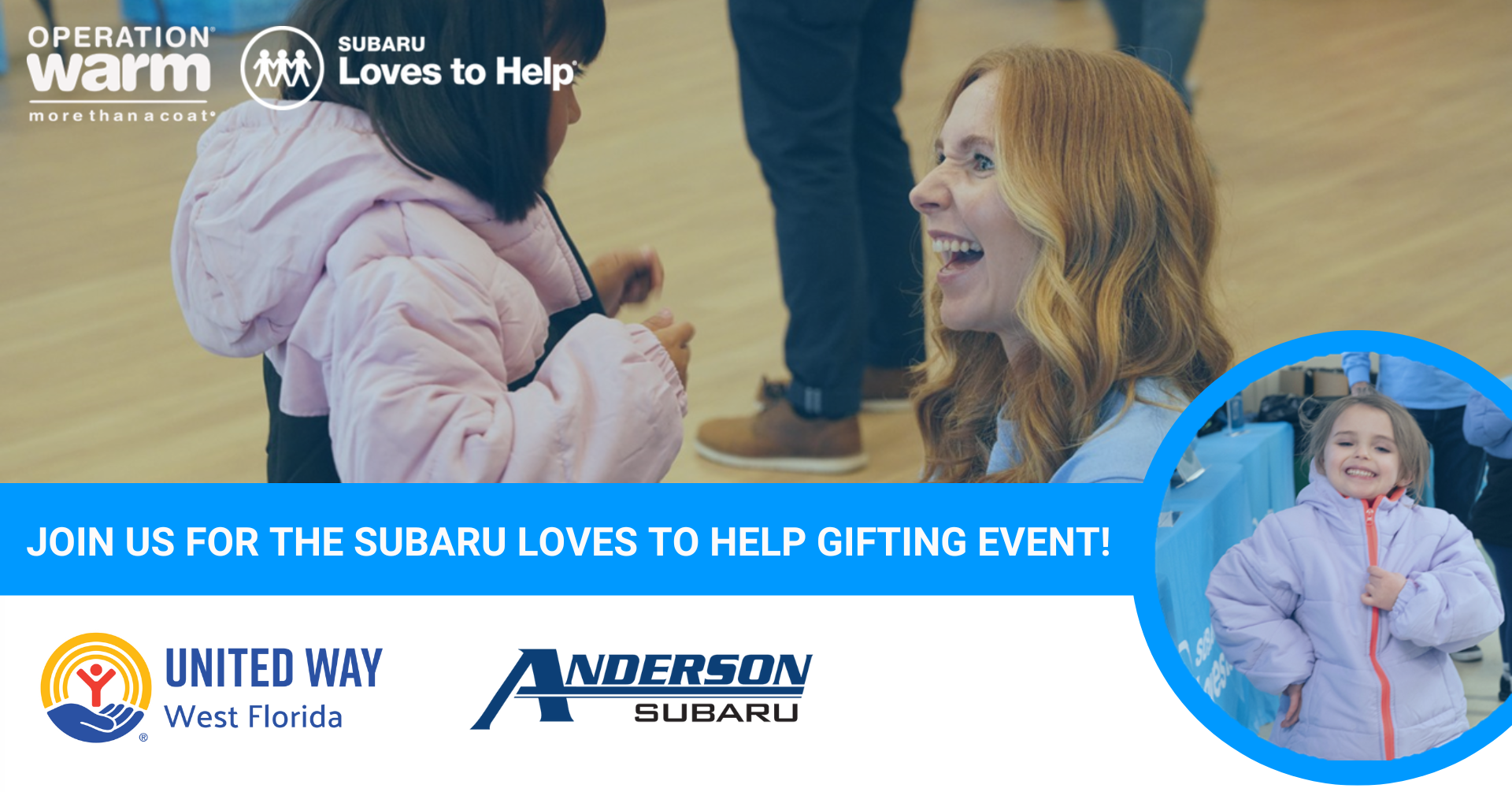 Join us for Suburu cares event.