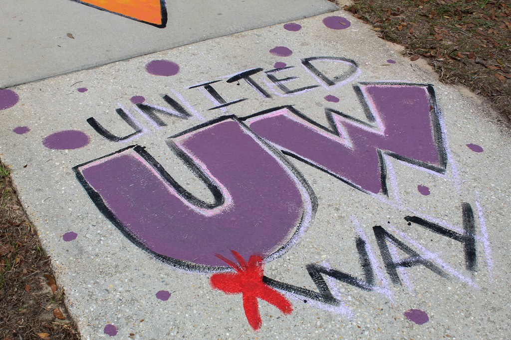 Painted sidewalk