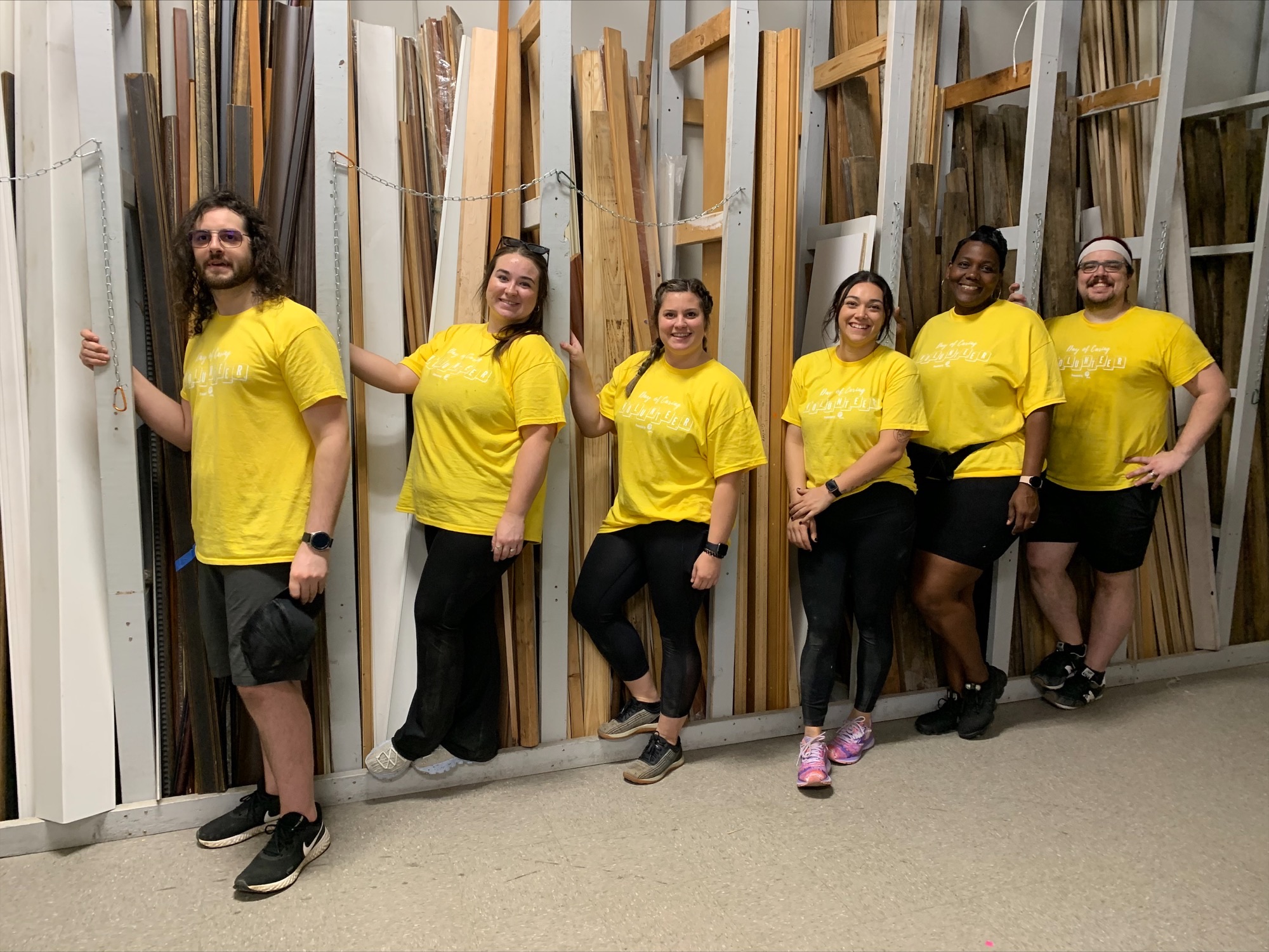 Volunteers at Habitat for Humanity