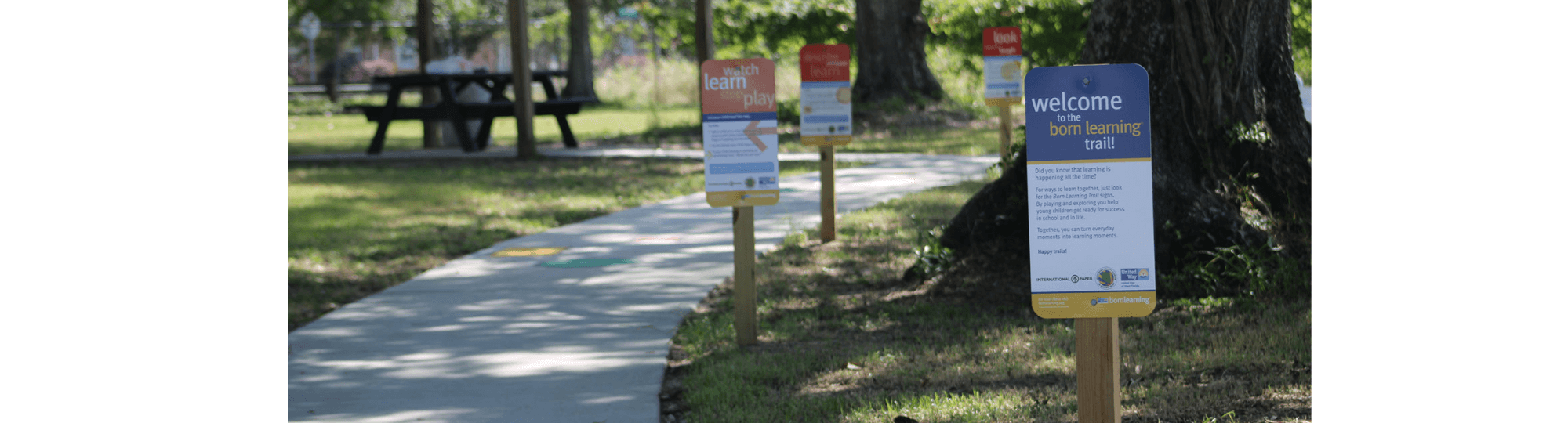 Picture of signs at Born Learning Trail
